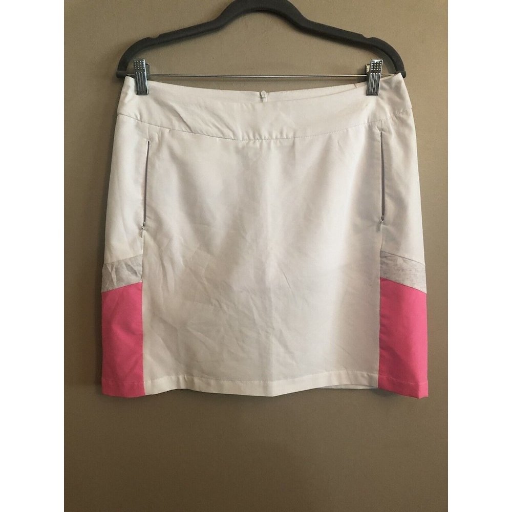 NWT Antigua Kudos Size 6 White Pink Golf Skort Skirt Desert Dry Xtra Lite Comfy